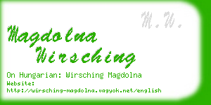 magdolna wirsching business card